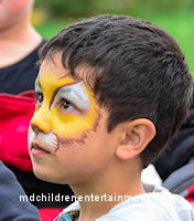 Face painting for boys and girls. Service areas include Newmarket, Toronto and gta.