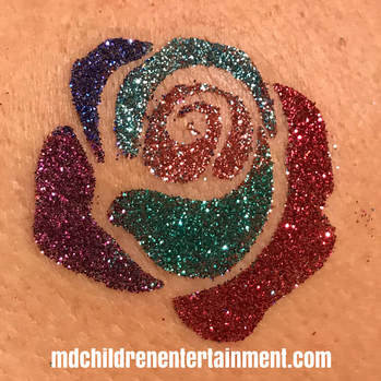 Rose glitter tattoo! Toronto, Ontario