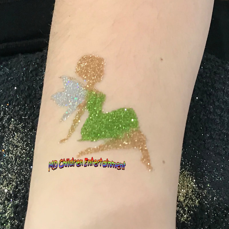 Tinkerbell glitter tattoo! Newmarket, Ontario!