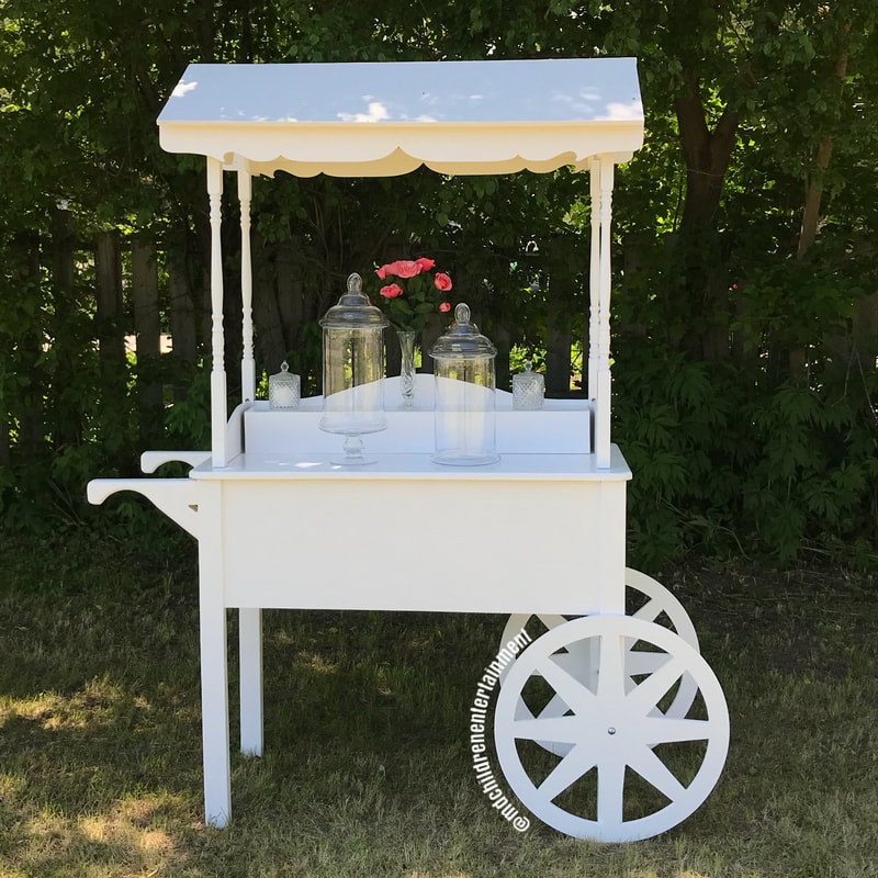 Candy cart with candy jars, for rent in Toronto, Newmarket, Barrie and gta!