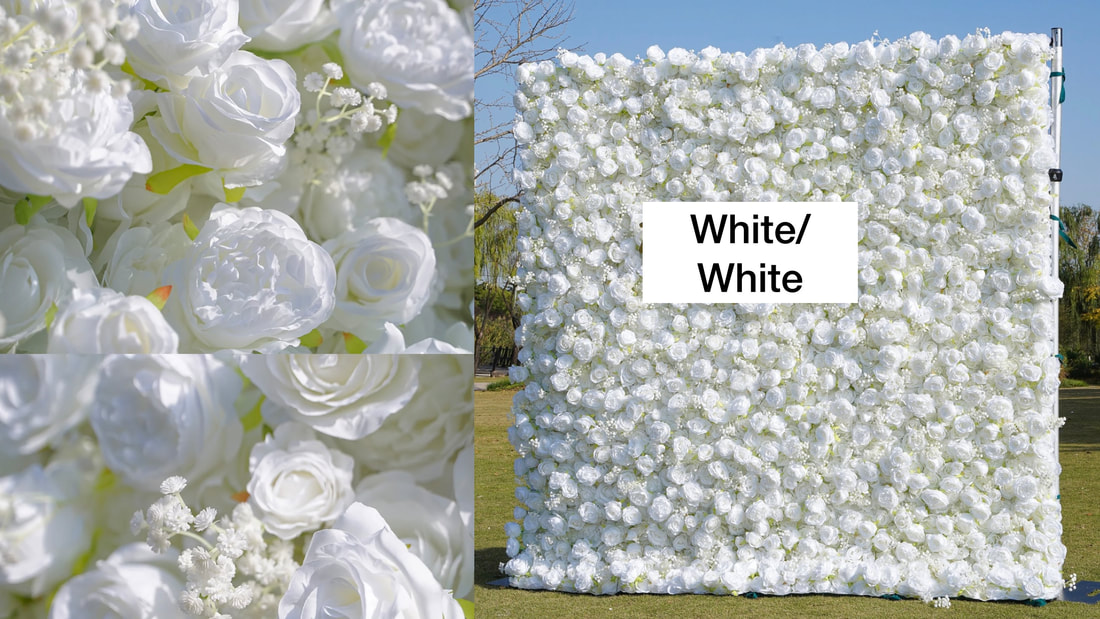 White flower wall rentals. Newmarket, Aurora, Bradford and more gta areas!