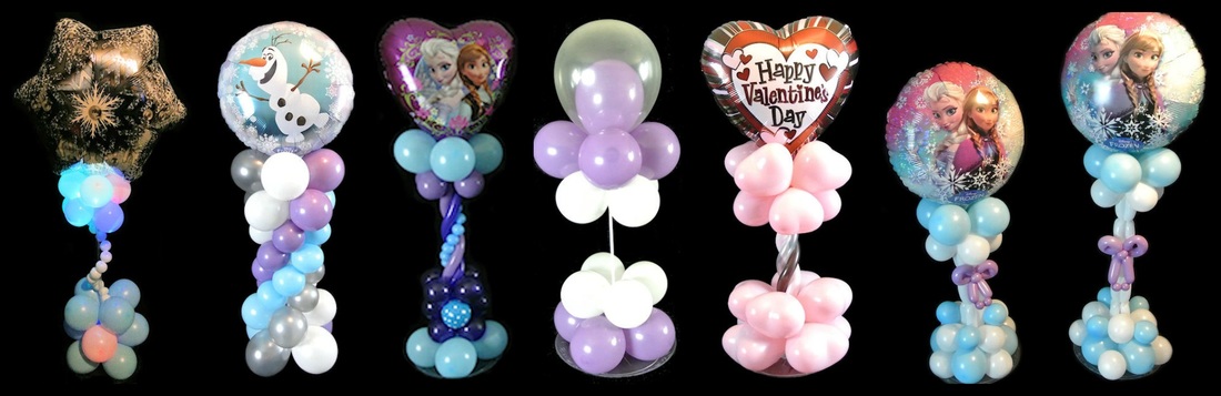 Balloon centerpieces for all types of themed parties and events. Balloon decorating for Toronto, Newmarket and gta areas.
