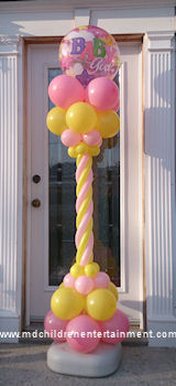 Baby Shower Balloon Column Decorations - Delivery - Toronto