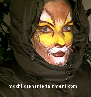 Lion face painting. Hire face painters in Toronto and gta.