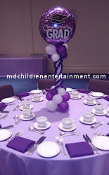 Grad Balloon Centerpieces - Purple - Toronto, Vaughan, Newmarket