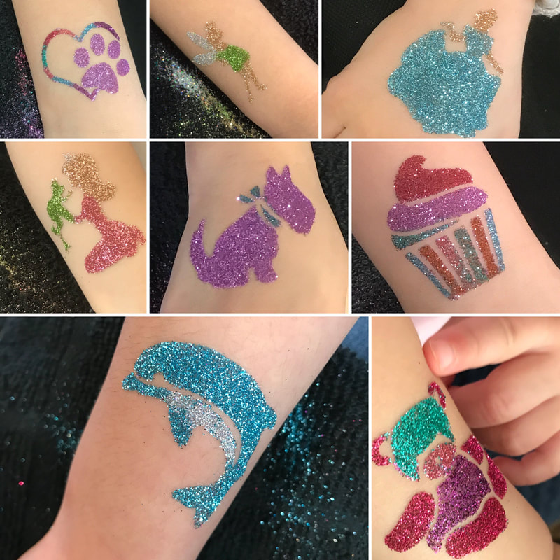 Glitter tattoo's for corporate events in Toronto, Newmarket, Barrie and gta!