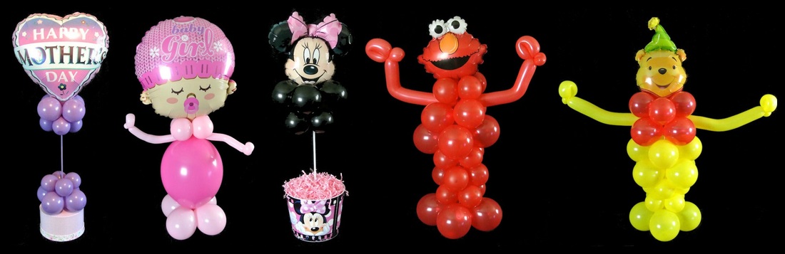 Balloon centerpieces and column decorations. Kids birthday parties, baby showers, corporate events and more. Toronto, Newmarket and gta.