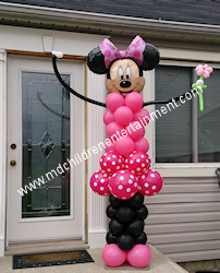 Life Size Minnie Mouse Balloon Column - Toronto