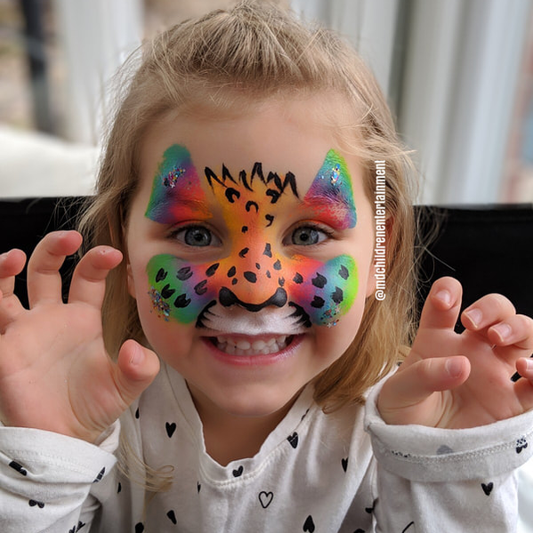 Kingsley was such a pleasure to paint! She loves getting her face painted, mom told me!