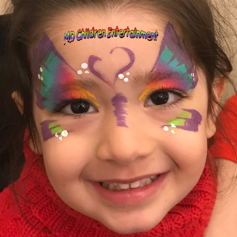 Colourful face painting services available in Toronto and Newmarket!
