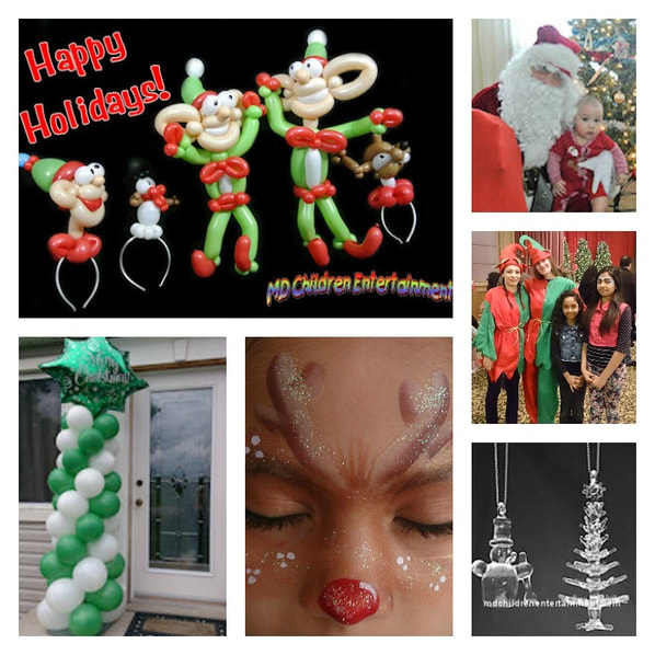 Christmas holiday party entertainers for kids. Santa, elves, face painters, balloon twisters and more. Toronto and the gta!