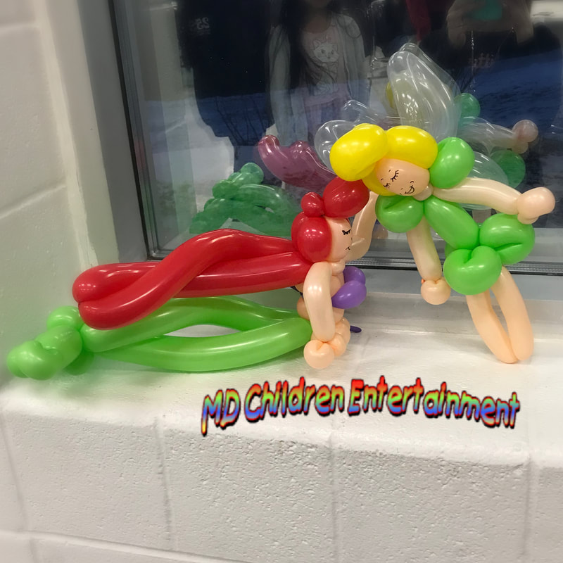 Tinker bell and Ariel balloon princesses! Toronto, Newmarket, Vaughan, Bradford and more! Balloon Animals!