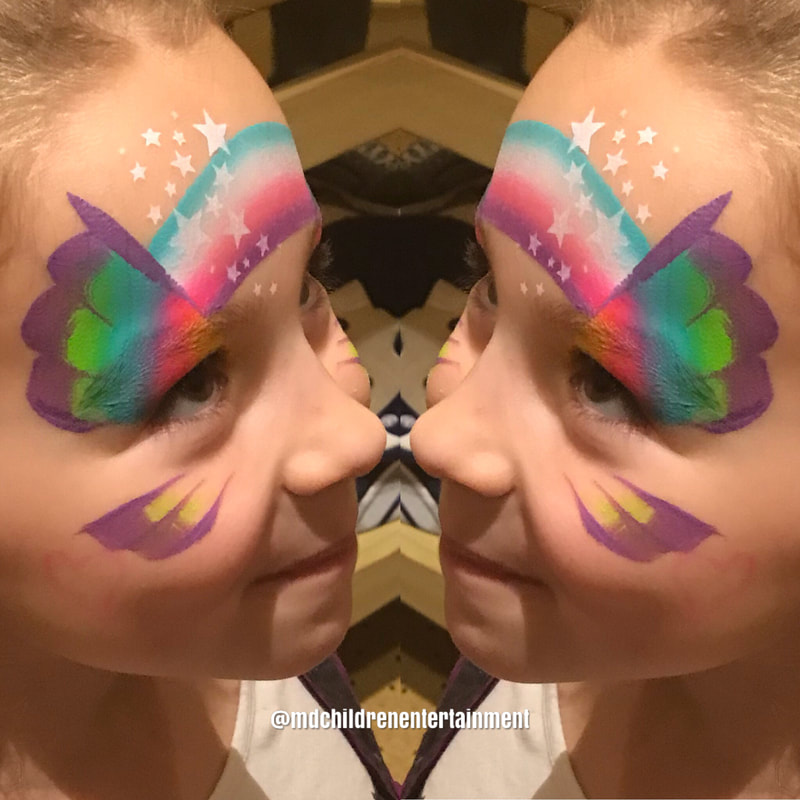 Pretty face painting by Tanya! Hire me for kids parties and events in Toronto, Markham, Newmarket and gta!
