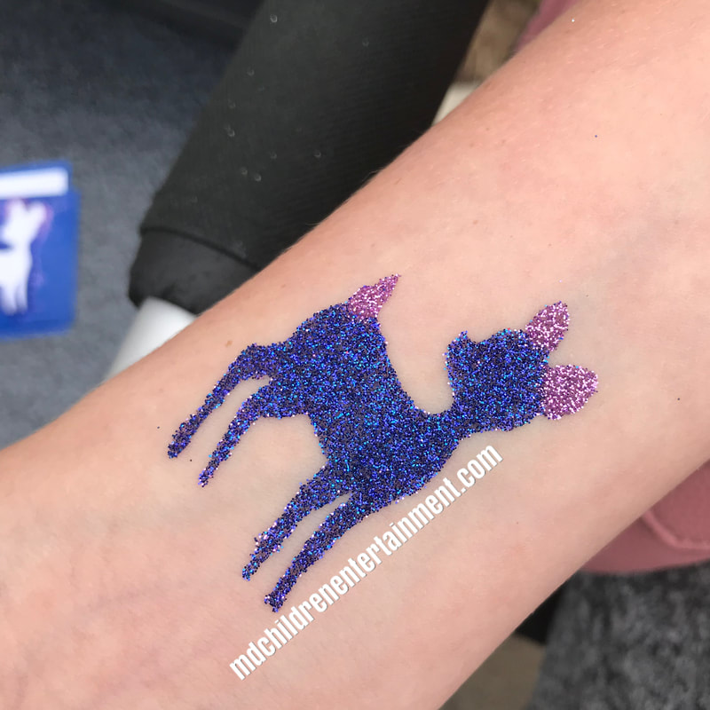 Bambi deer glitter tattoo! Toronto parties and events!